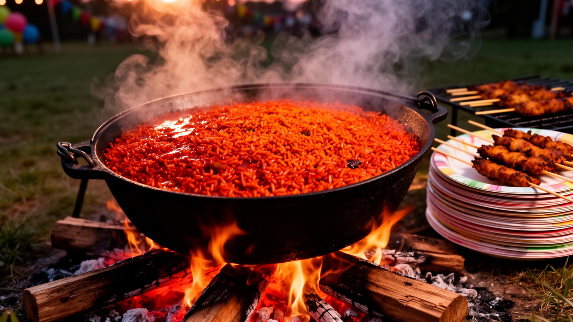 Party-size jollof, delivered.
